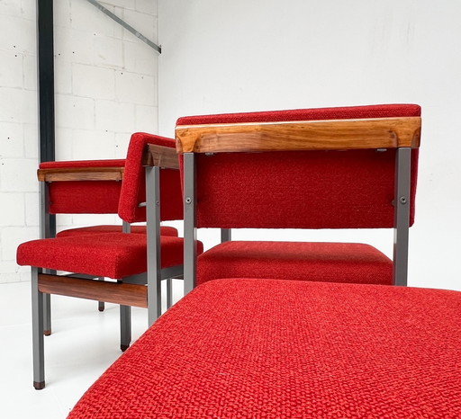 Set van 4 Pali eetkamerstoelen van Louis van Teeffelen, 1960's