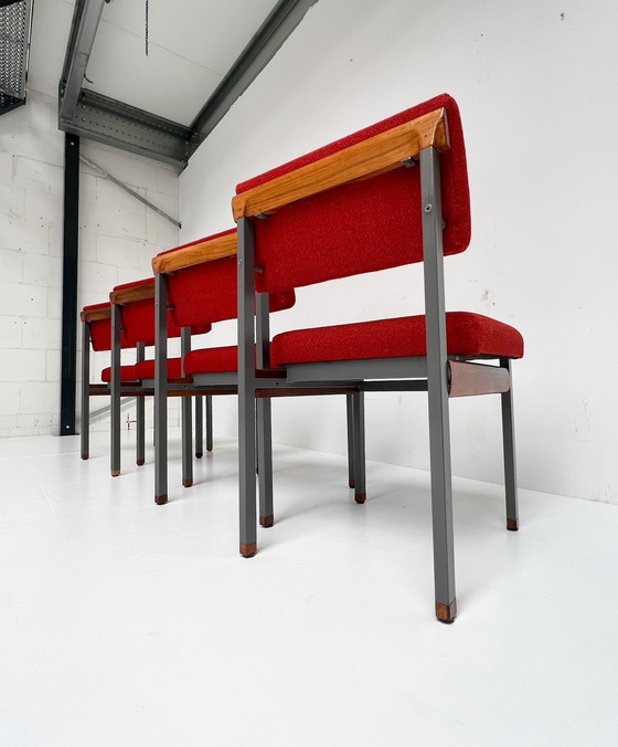 Image 1 of Set van 4 Pali eetkamerstoelen van Louis van Teeffelen, 1960's