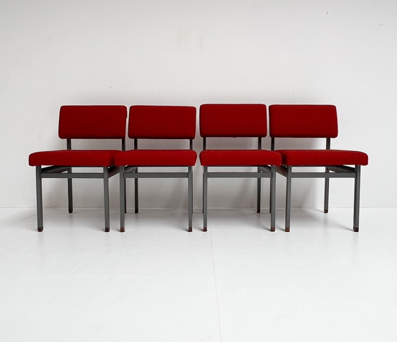 Image 1 of Set van 4 Pali eetkamerstoelen van Louis van Teeffelen, 1960's