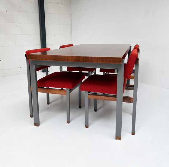 Image 1 of Set van 4 Pali eetkamerstoelen van Louis van Teeffelen, 1960's