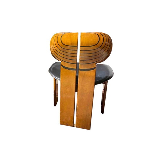 Image 1 of Set van 4 vintage Afrika eetkamerstoelen door Afra en Tobia Scarpa voor Maxalto, 1976