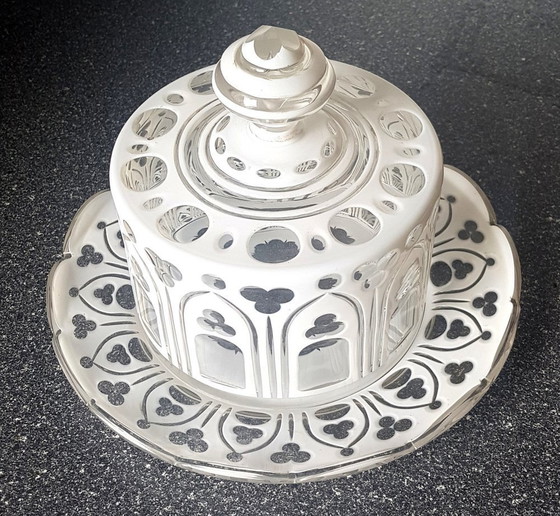 Image 1 of 2X glasplaat met deksel