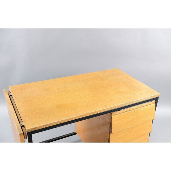 Image 1 of Vintage inklapbaar bureau stalen buizen, Duitsland 1960