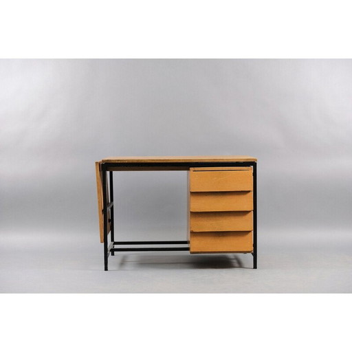 Vintage inklapbaar bureau stalen buizen, Duitsland 1960