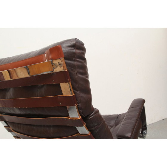 Image 1 of Highjack fauteuil in bruin leer - jaren 1970
