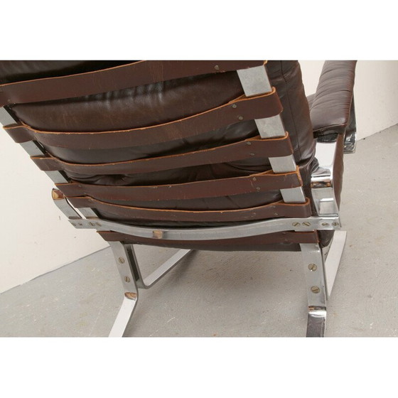 Image 1 of Highjack fauteuil in bruin leer - jaren 1970