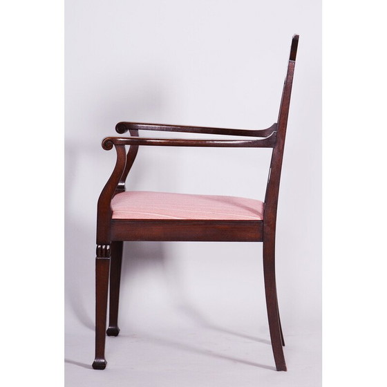 Image 1 of Vintage Art Nouveau walnoten armstoel, Oostenrijk 1910