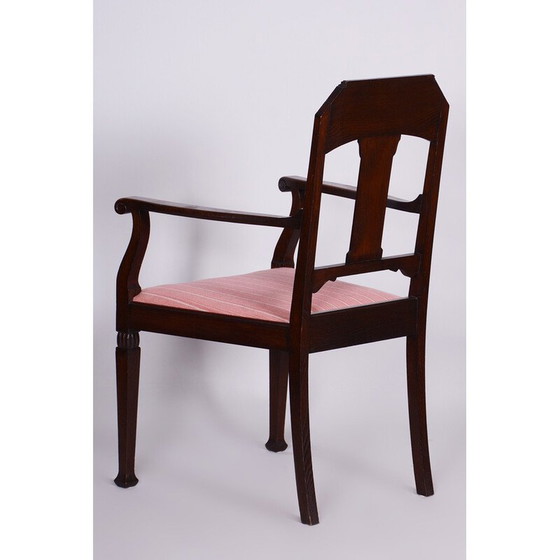 Image 1 of Vintage Art Nouveau walnoten armstoel, Oostenrijk 1910