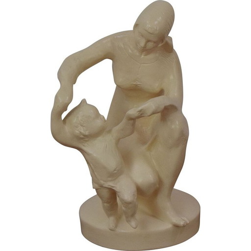 Vintage keramische sculptuur, Tsjecho-Slowakije 1972