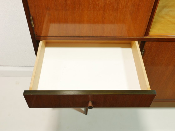 Image 1 of Vintage highboard / woonkamer kast met vitrinekast, jaren 60, Duitsland