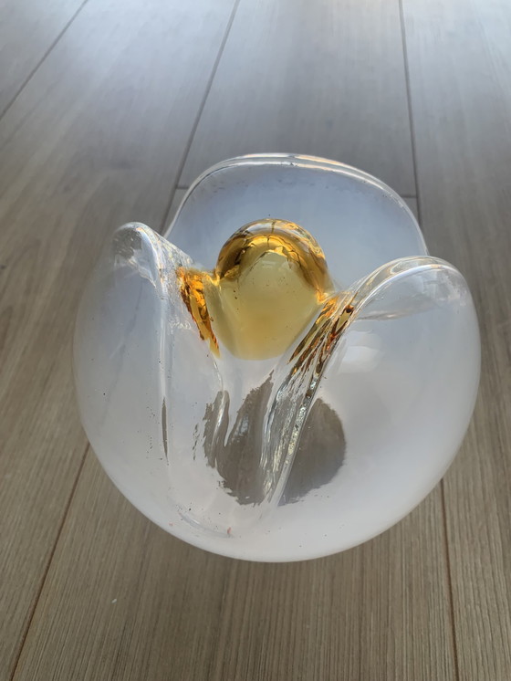 Image 1 of Zeldzame, Vintage Mazzega Murano Hanglamp met 5 bollen