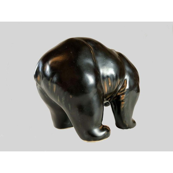 Image 1 of Vintage Deens berenbeeldje van Knud Kyhn voor Royal Copenhagen, jaren 1950