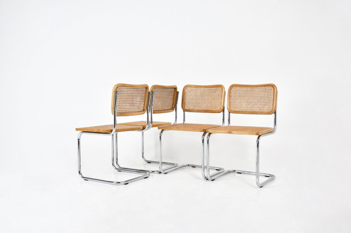 Eetkamerstoelen Stijl B32 van Marcel Breuer, set van 4