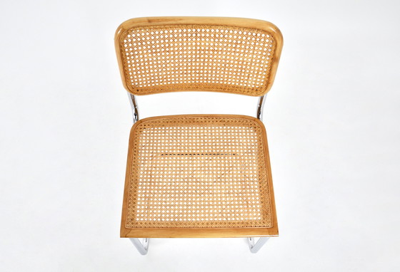 Image 1 of Eetkamerstoelen Stijl B32 van Marcel Breuer, set van 4