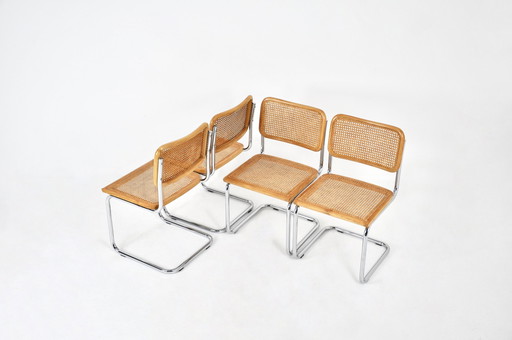 Eetkamerstoelen Stijl B32 van Marcel Breuer, set van 4