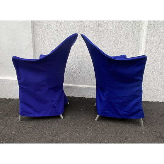 Image 1 of Paar vintage Lord Yo fauteuils in aluminium en polypropyleen van Philippe Starck voor Driade, 1990