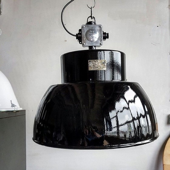 Image 1 of Vintage hanglamp model ORP-125E zwart van Predom-Mesko, 1970