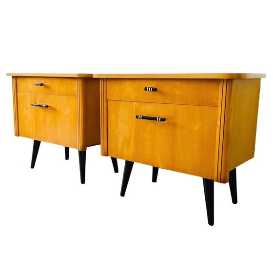 Image 1 of Paar mid-century deens design nachtkastjes glans 1950's