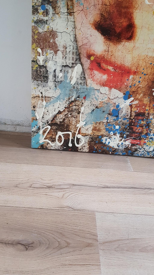 Meisje met de parel – Jack Liemburg, schilderijen tekeningen, Pop Art (photo 2 of 5)