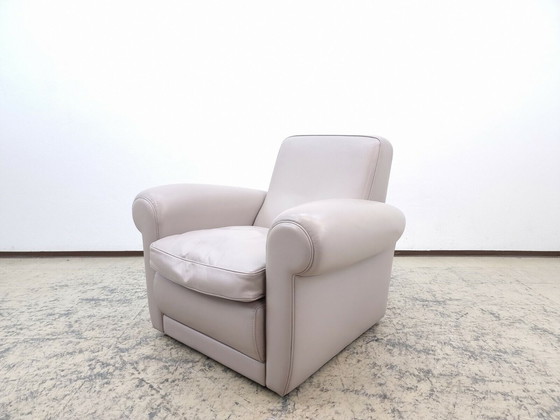 Image 1 of Baxter fauteuil Mickey design fauteuil echt lederen fauteuil italiaanse luxe lederen stoel