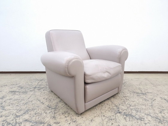 Image 1 of Baxter fauteuil Mickey design fauteuil echt lederen fauteuil italiaanse luxe lederen stoel