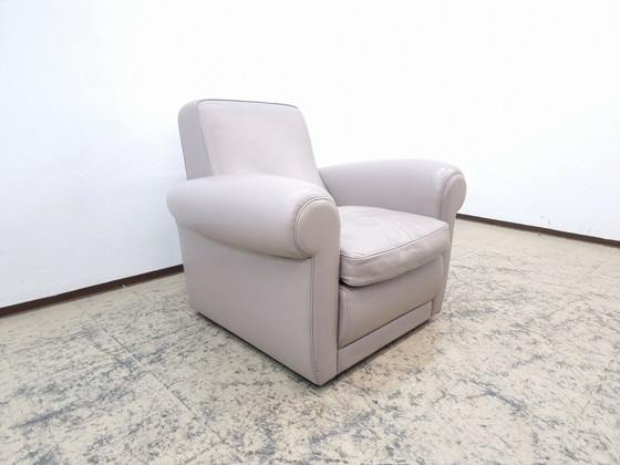 Image 1 of Baxter fauteuil Mickey design fauteuil echt lederen fauteuil italiaanse luxe lederen stoel