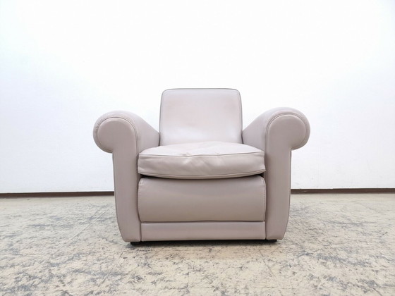 Image 1 of Baxter fauteuil Mickey design fauteuil echt lederen fauteuil italiaanse luxe lederen stoel