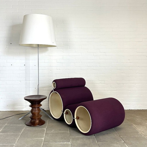 Early Flexform Tube chair van Joe Colombo voor Comfort Italy