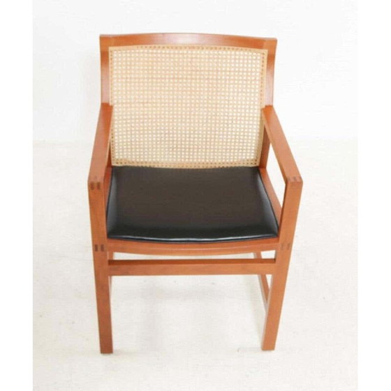 Image 1 of Set van 5 vintage King stoelen in kersenhout van Rud Thygesen en Johnny Sorensen, 1980