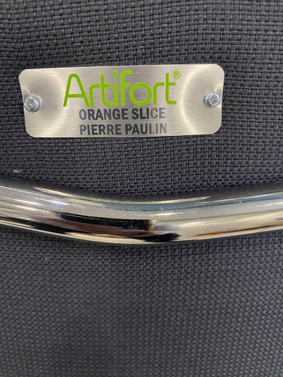 Image 1 of Slice 437 Oranje Fauteuil Door Pierre Paulin Voor Artifort Gris 1980