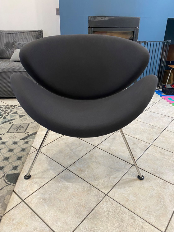 Image 1 of Slice 437 Oranje Fauteuil Door Pierre Paulin Voor Artifort Gris 1980