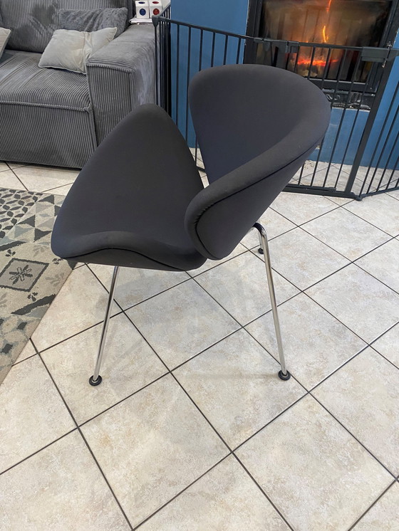 Image 1 of Slice 437 Oranje Fauteuil Door Pierre Paulin Voor Artifort Gris 1980