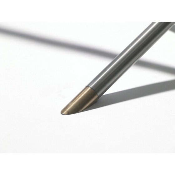 Image 1 of Vintage gunmetal en messing salontafel, 1970