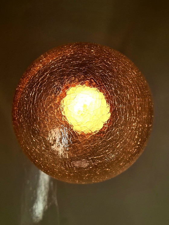 Image 1 of Vintage Hanglamp - Jaren 60 - Messing, Glas Ø20cm - Duitsland