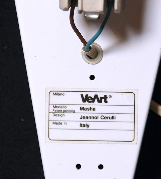 Image 1 of Witte Murano Wandlampen Handgemaakt Laat 20e Eeuw Door Jeannol Cerulli