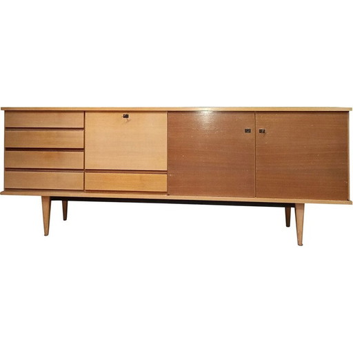 Vintage licht houten dressoir