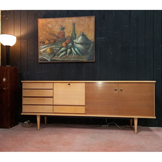 Image 1 of Vintage licht houten dressoir