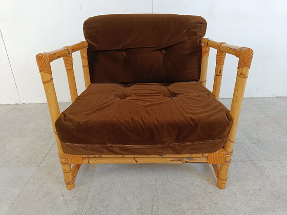 Image 1 of Vintage bamboe fauteuil