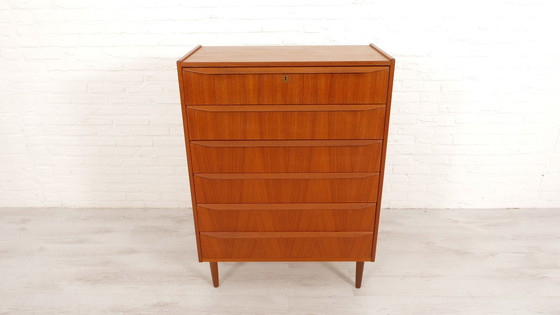 Image 1 of Vintage Deense Ladekast | Teak | 6 Lades | 108 Cm