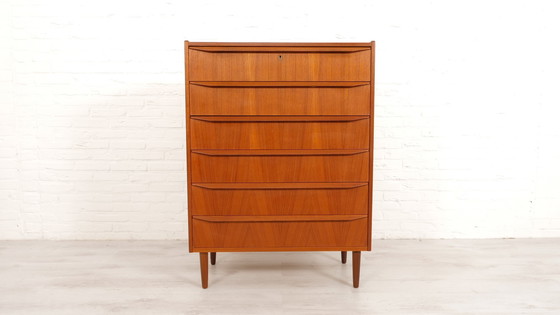 Image 1 of Vintage Deense Ladekast | Teak | 6 Lades | 108 Cm