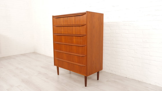 Image 1 of Vintage Deense Ladekast | Teak | 6 Lades | 108 Cm