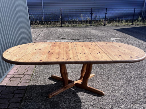 Vintage Pinewood Eettafel Uitschuifbaar Deens