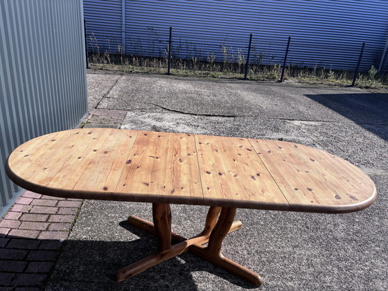 Image 1 of Vintage Pinewood Eettafel Uitschuifbaar Deens