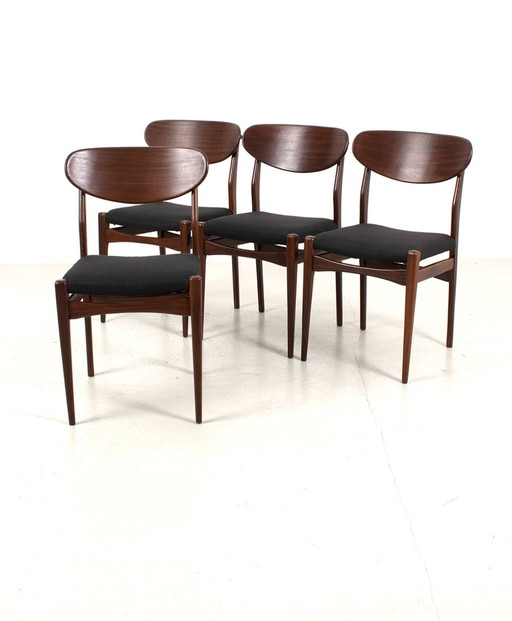 4x Vintage eetkamerstoelen, set