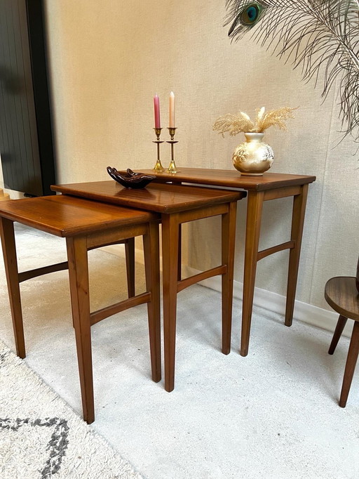 Vintage Deens Design Mimiset van drie bijzettafels