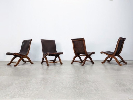 4X Stoelen Door Pierre Lottier Voor Almazan 1950S