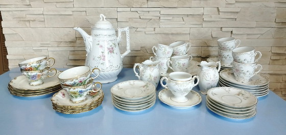 Image 1 of Ontbijtset, K&As porselein, Rosenthal Pompadour uit 1937-39