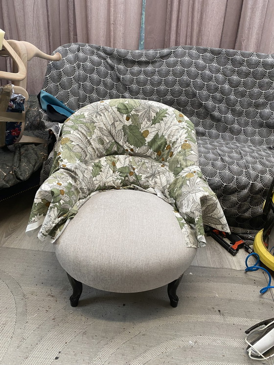 Image 1 of Antieke Toad Fauteuil Volledig Gerenoveerd