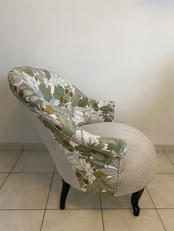 Image 1 of Antieke Toad Fauteuil Volledig Gerenoveerd