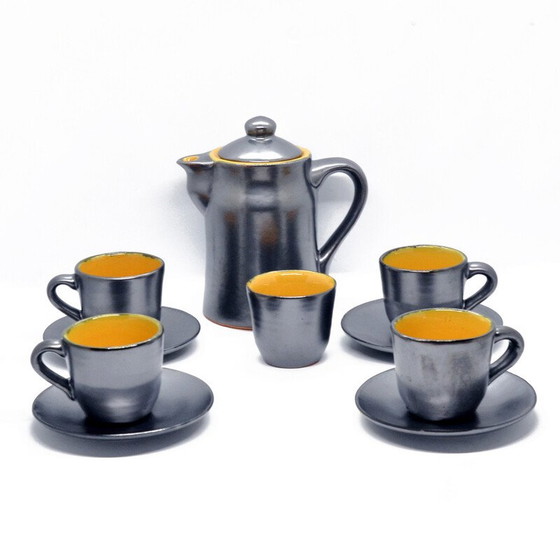 Image 1 of Vintage keramisch koffieservies door Siegfried Gramann voor Topferei Römhild, Duitsland 1960